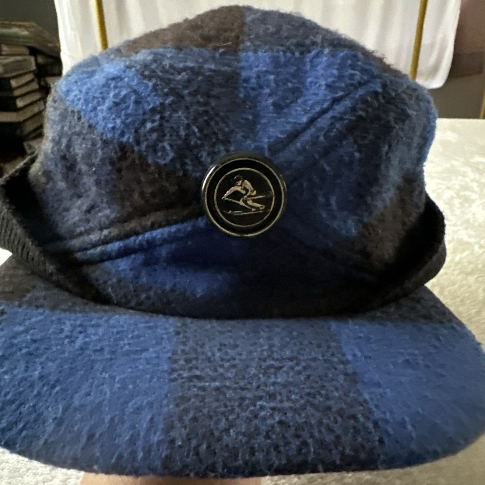 Vintage Blue Wool Ski Hat United Hatters Cap CL Made In USA
